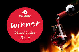 Open Table Diners choice award